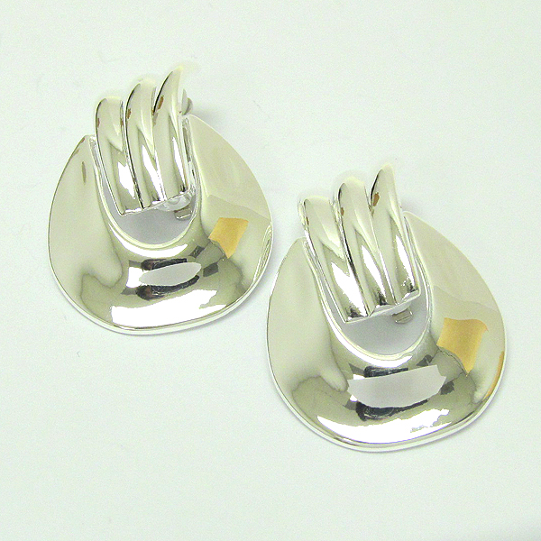 Polish door knobs clip on earring