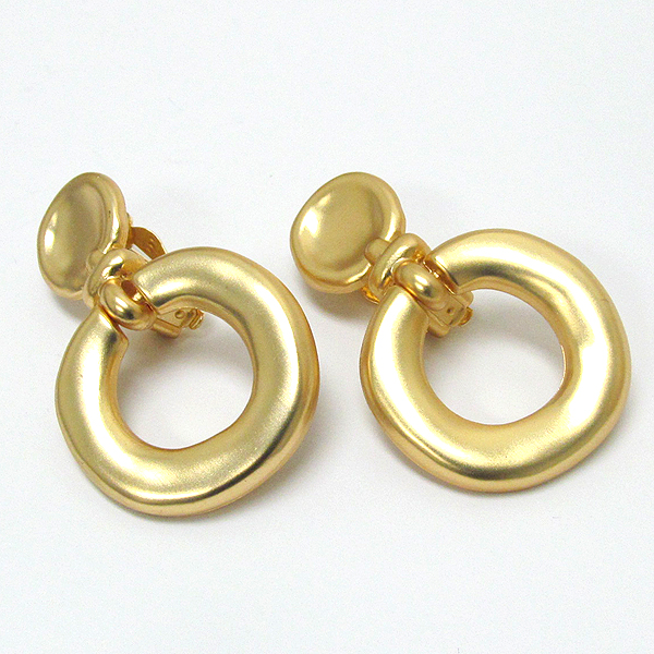 Polish door knobs clip on earring