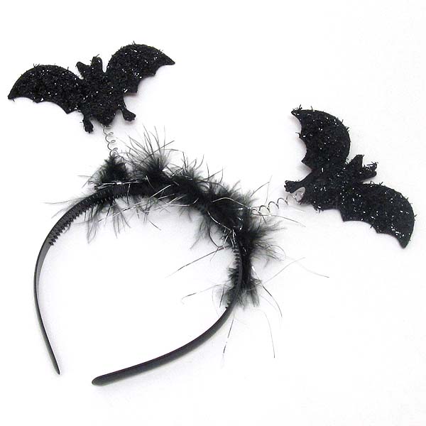 Halloween bat spring deco hairband