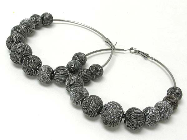 3.5 inch hoop mesh metal ball basketball wives inspired earring? - hoops