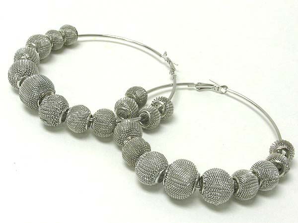 3.5 inch hoop mesh metal ball basketball wives inspired earring? - hoops