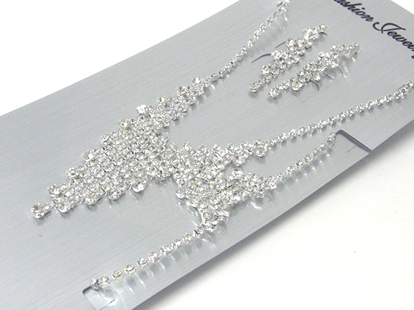 Prom or bridesmaid rhinestone necklace bracelet set