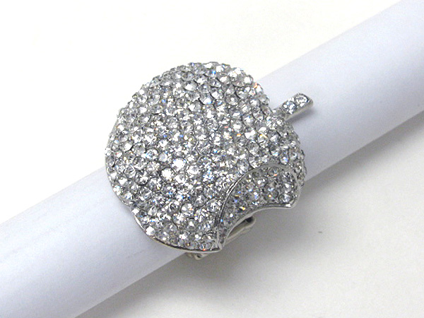 Crystal stud apple stretch ring