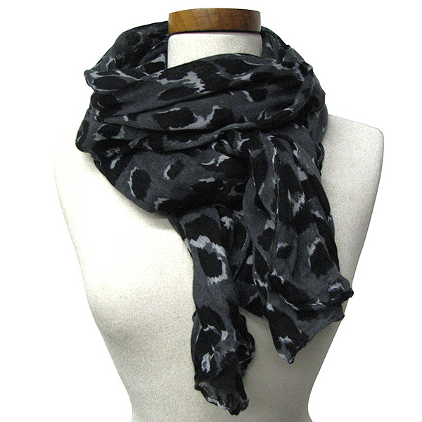 100% polyester leopard animal scarf