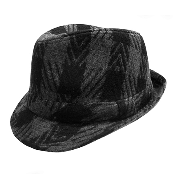 100% polyester plaid checker fedora