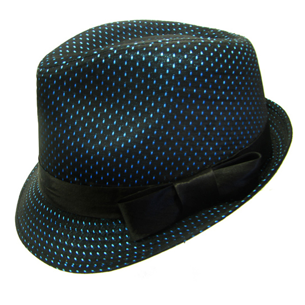 100% polyester fancy bow polka dot fedora