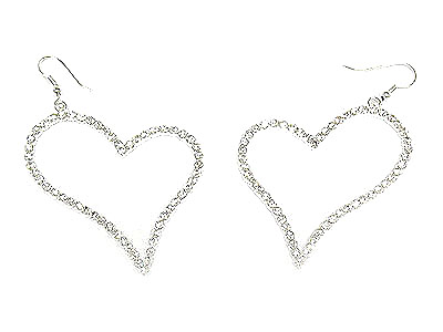 Crystal heart shape earring