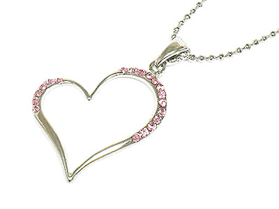 Crystal heart shape necklace