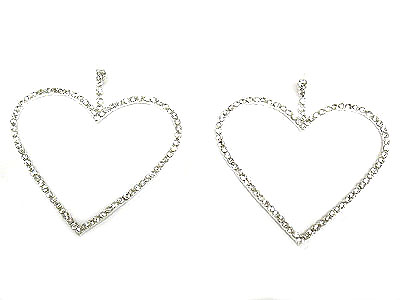 Crystal heart shape earring