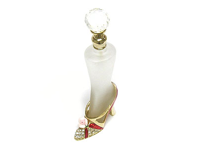 Crystal deco high heel perfume bottle