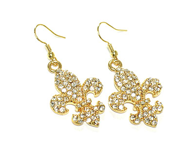 Crystal fluer de lis earring