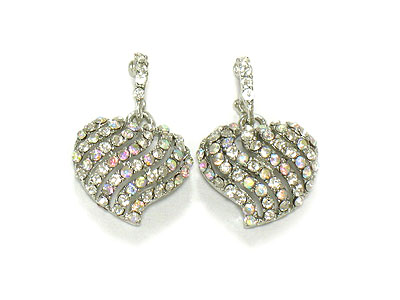 Crystal heart earring