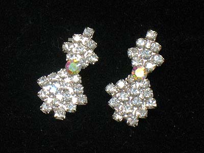 Rhinestone deco person shape earring