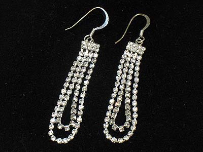 Rhinestone dangle earring