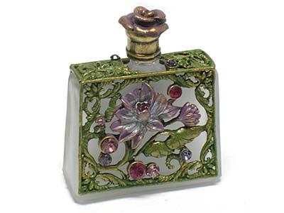 Crystal flower pattern perfume bottle 