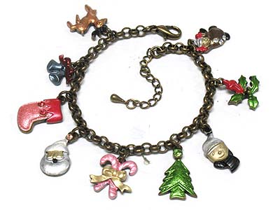 Christmas theme charms bracelet