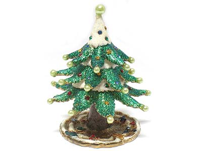 Christmas theme tree jewelry box 