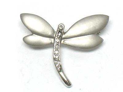 Crystal deco butterfly shape brooch