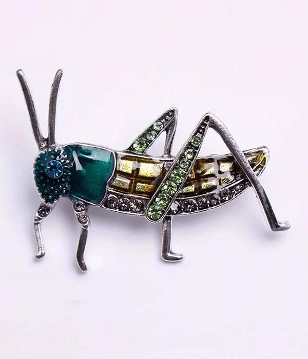 Grasshopper brooch