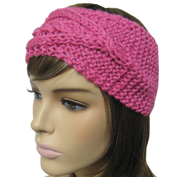 100% polyester button cable swirl headwrap