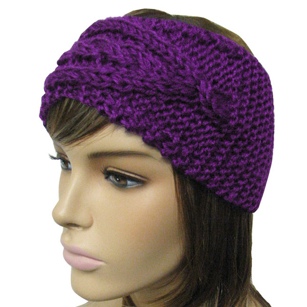 100% polyester button cable swirl headwrap