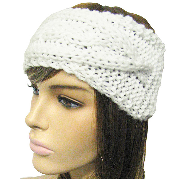 100% polyester button cable swirl headwrap