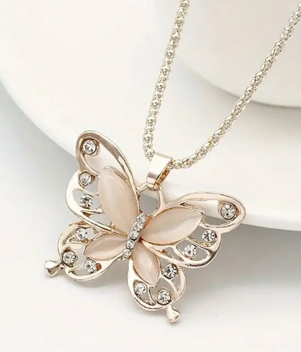 Butterfly pendant necklace