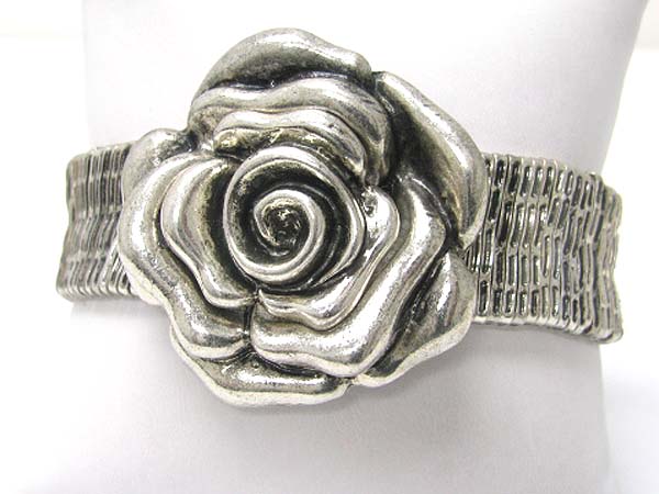 Metal flower stretch bracelet