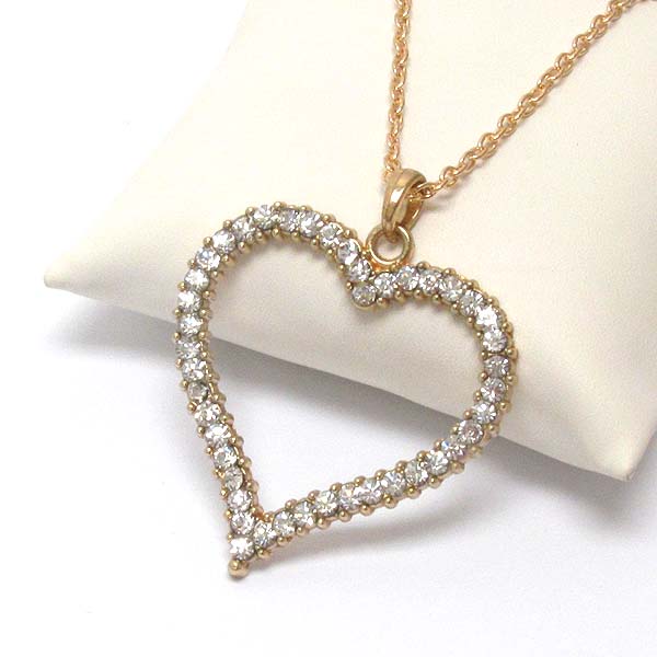 Crystal heart pendant necklace