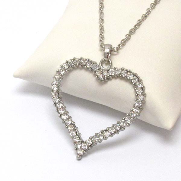 Crystal heart pendant necklace