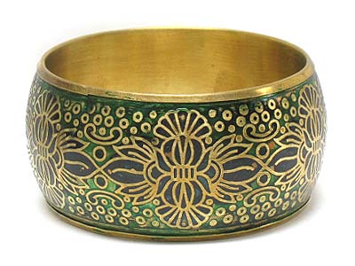 Antique painted pattern old style bangle 