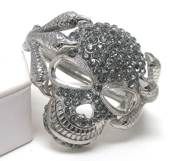 Crystal skull with dragon claws bangle