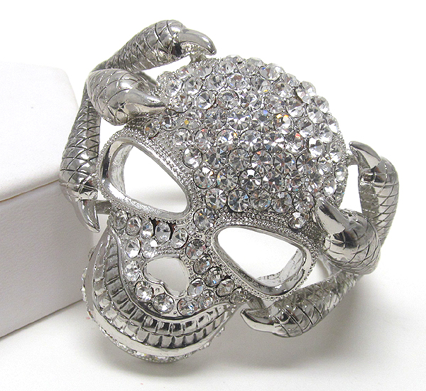 Crystal skull with dragon claws bangle