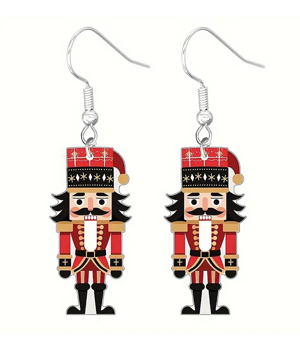 Christmas nutcracker soldier earring