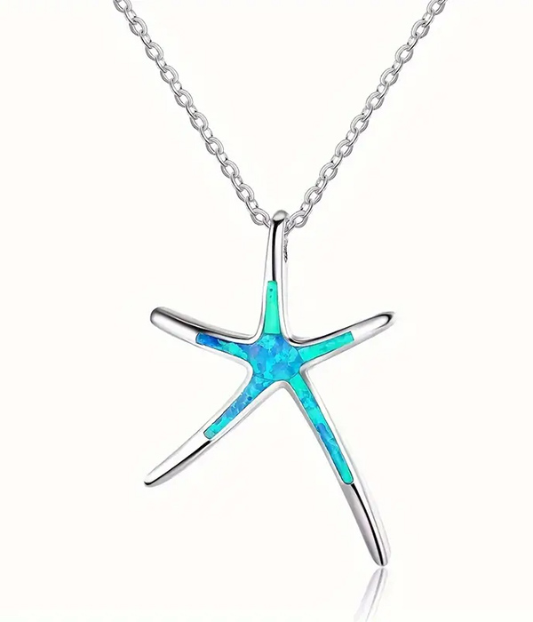 Sealife theme starfish pendant necklace