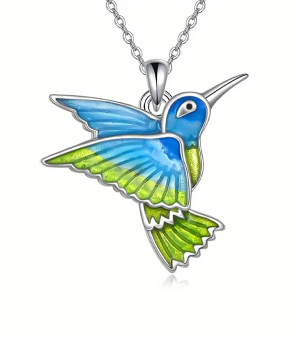 Hummingbird pendant necklace