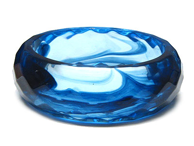 Facet epoxy acrylic bangle