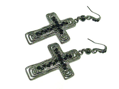 Austrian crystal multi cross earring