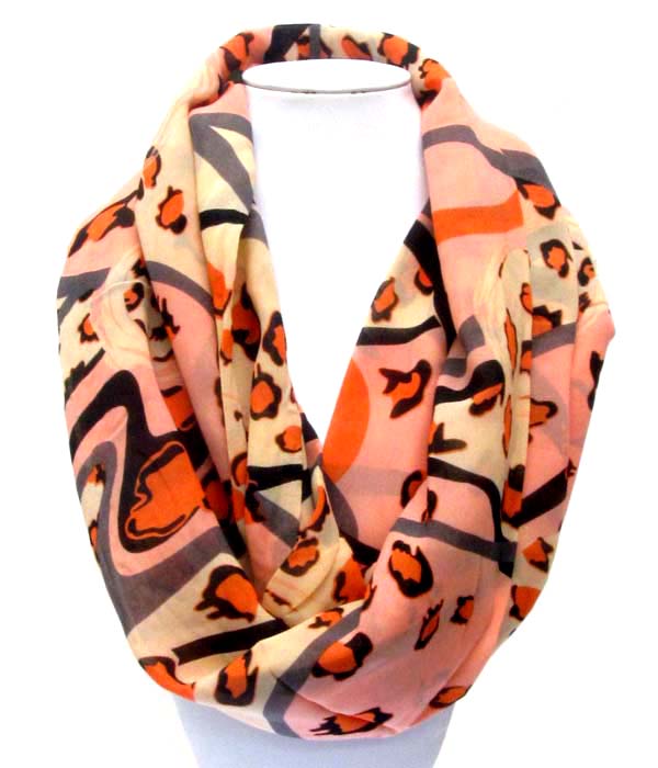 Animal print infinity scarf