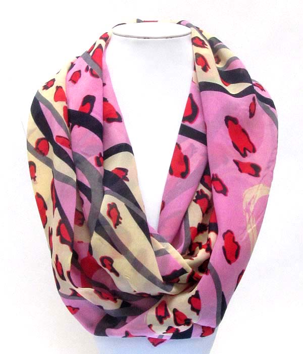 Animal print infinity scarf