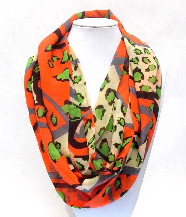 Animal print infinity scarf