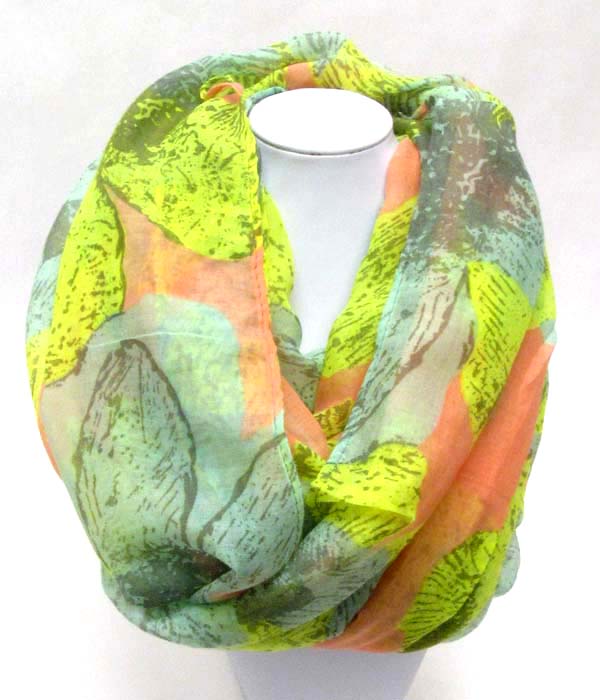 Flower print infinity scarf