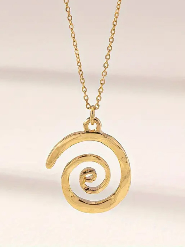 Vintage swirl pendant necklace