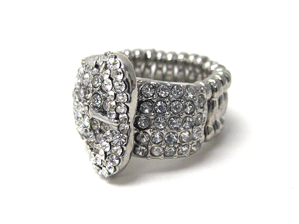 Crystal stud belt stretch ring