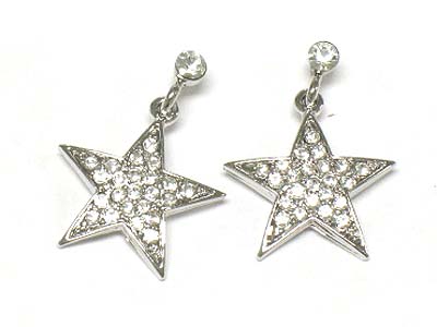 Crystal deco star earring 