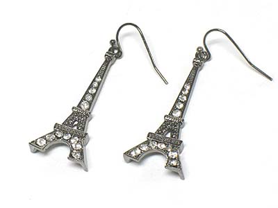 Crystal eifel shape earring