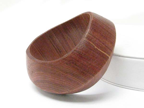 Carved wood fashion bangle