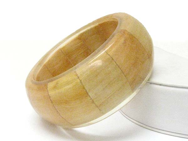 Carved wood fashion bangle