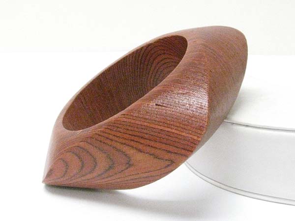 Carved wood fashion bangle