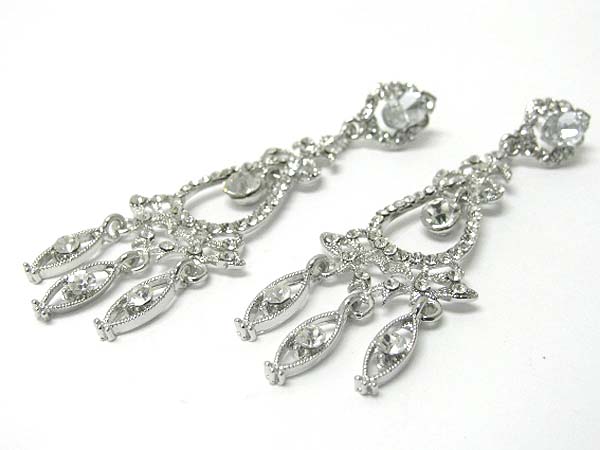 Crystal small chandelier earring